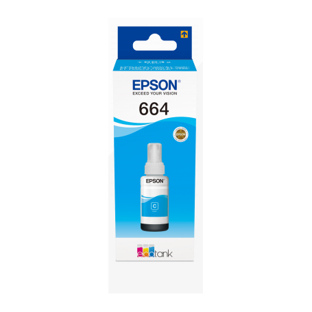 664 EcoTank Ciano Ink Bottle