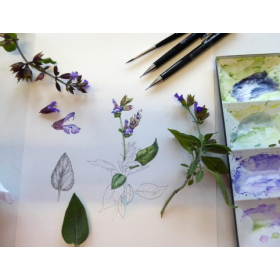 Rotolo Carta effetto "Acquarello"- 210gr - cm.61